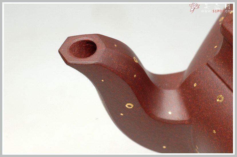 紫砂壶图片：24k真金 福寿双全 全手宫灯 - 宜兴紫砂壶网