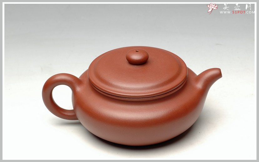 紫砂壶图片：温润如玉 追慕大亨 全手扁腹 - 宜兴紫砂壶网