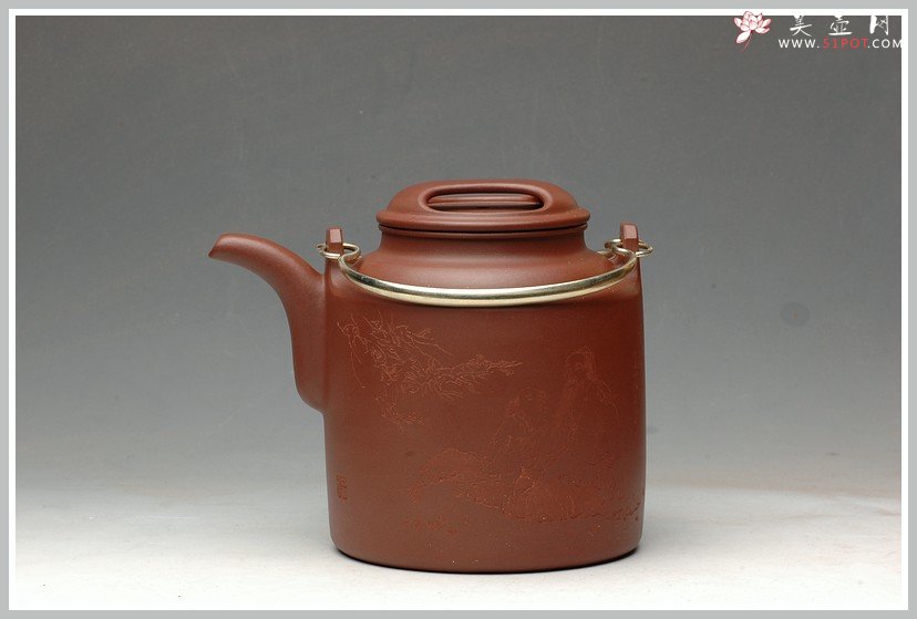 紫砂壶图片：饱满匀称 全手演绎洋桶 - 宜兴紫砂壶网