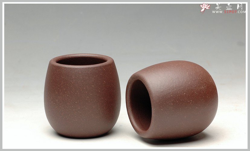 紫砂壶图片：几个优质好料手工杯 红皮龙 段泥 紫泥 朱泥 - 宜兴紫砂壶网