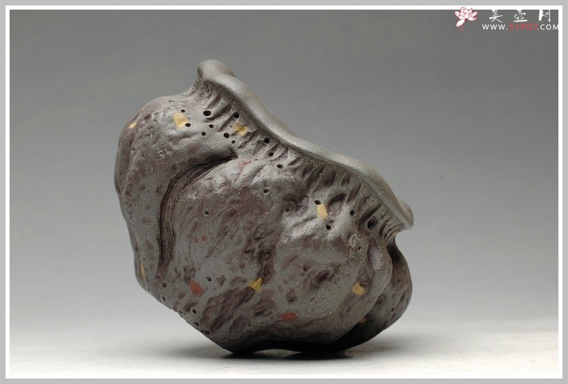 紫砂壶图片：古俊高雅  莲蓬香炉 小水洗 稀少青灰泥 - 宜兴紫砂壶网