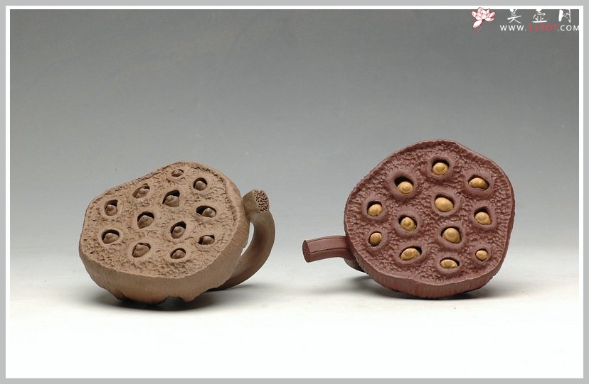 紫砂壶图片：手工制作的莲蓬茶宠 - 宜兴紫砂壶网