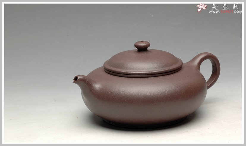 紫砂壶图片：优质青灰泥 线条灵动 圆珠 - 宜兴紫砂壶网