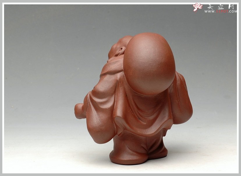 紫砂壶图片：活灵活现 背包罗汉 泥料非常漂亮 - 宜兴紫砂壶网