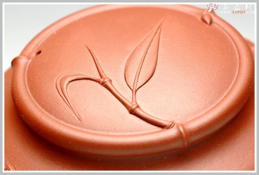 紫砂壶图片：送礼佳品 祝福（有竹子，有蝙蝠：）壶 优质底料 - 宜兴紫砂壶网