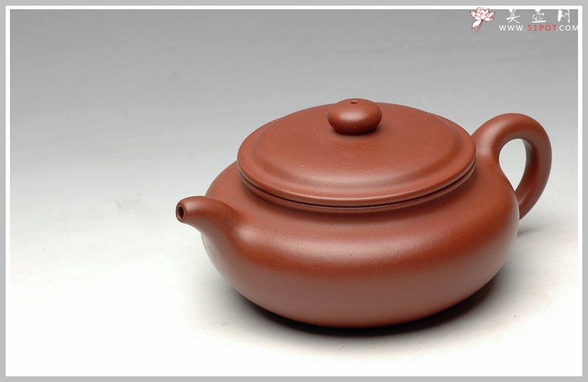 紫砂壶图片：温润如玉 追慕大亨 全手扁腹 - 宜兴紫砂壶网