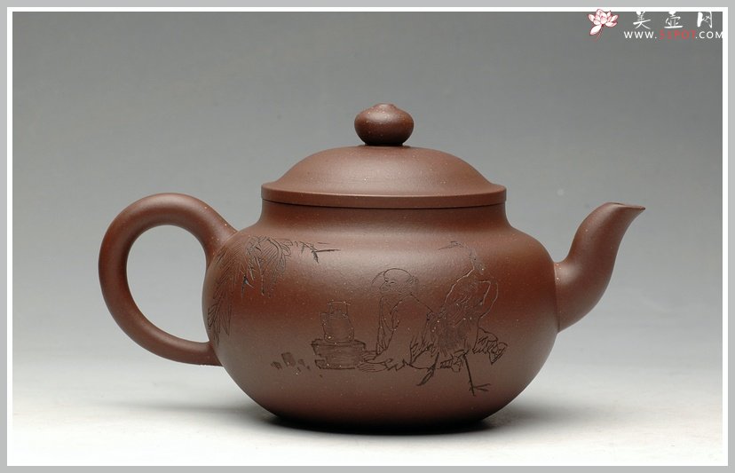 紫砂壶图片：精工 实用莲子 - 宜兴紫砂壶网