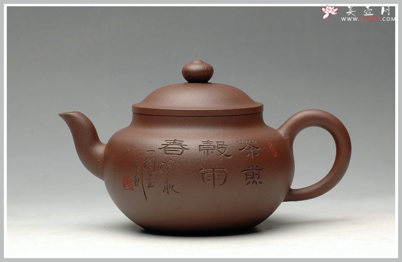 紫砂壶图片：精工 实用莲子 - 宜兴紫砂壶网