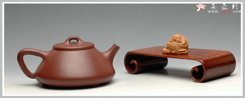 紫砂壶图片：好底料 骨肉均挺 实力艺人 全手子冶石瓢 - 宜兴紫砂壶网