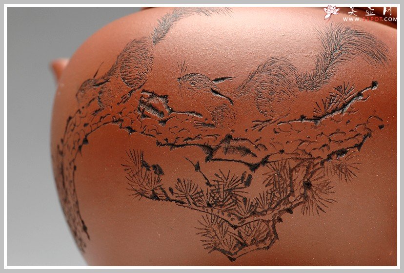 紫砂壶图片：栩栩如生 松鼠之趣 气韵灵动 福缘 - 宜兴紫砂壶网