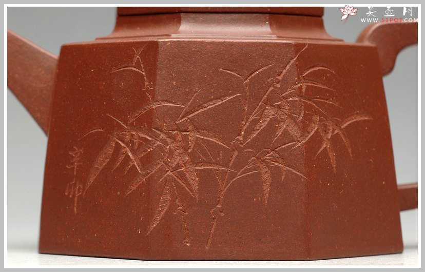 紫砂壶图片：李昌鸿老师装饰  全手小聚福八方 端庄周正 - 宜兴紫砂壶网