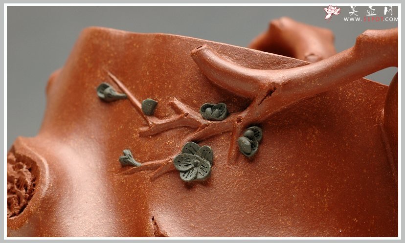 紫砂壶图片：降坡泥 全手喜上眉梢 舞动神韵 - 宜兴紫砂壶网