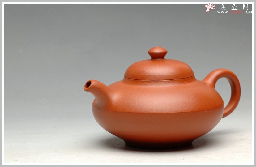 紫砂壶图片：翘嘴可爱 单片折肩 实力体现 全手朱泥小合欢 - 宜兴紫砂壶网