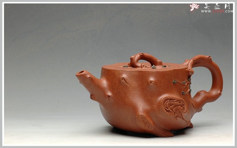 紫砂壶图片：降坡泥 全手喜上眉梢 舞动神韵 - 宜兴紫砂壶网