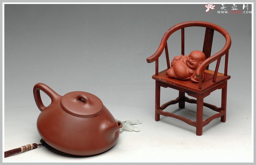 紫砂壶图片：好底料 骨肉均挺 实力艺人 全手子冶石瓢 - 宜兴紫砂壶网