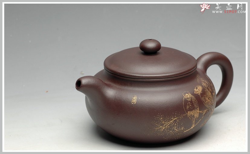 紫砂壶图片：岁月静好 白头偕老 精品老紫泥小仿古 - 宜兴紫砂壶网