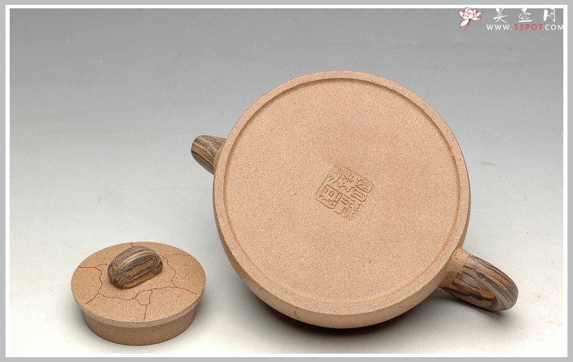 紫砂壶图片：冰纹半月 - 宜兴紫砂壶网