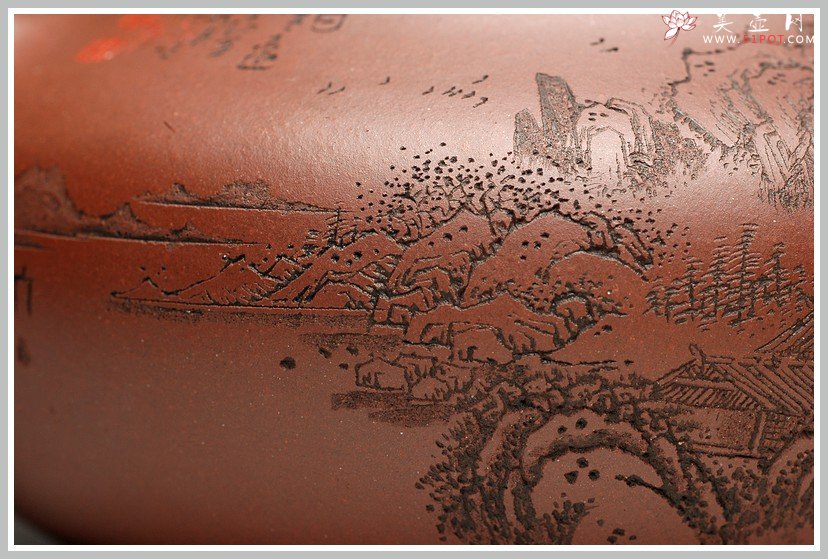 紫砂壶图片：强强联合 李彦雄老师通转山水 曲峰辛卯年力作全手旭茂提梁 - 宜兴紫砂壶网