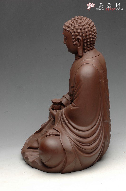 紫砂壶图片：法相庄严 坐佛 - 宜兴紫砂壶网