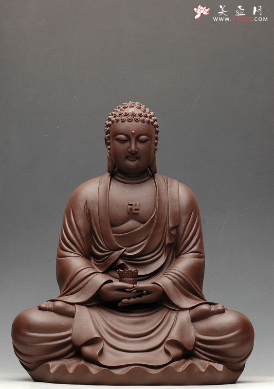 紫砂壶图片：法相庄严 坐佛 - 宜兴紫砂壶网