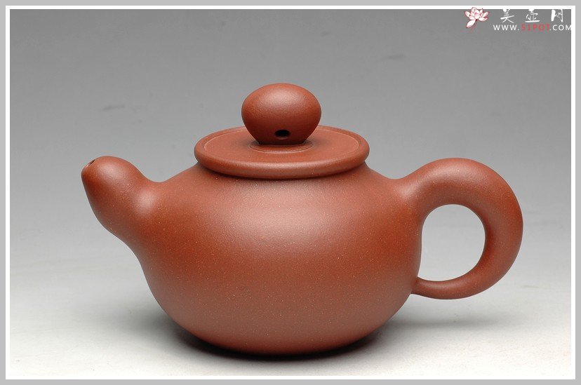 紫砂壶图片： 道洪风格  器形饱满 非常纯的地槽青 全手鼎珠 - 宜兴紫砂壶网