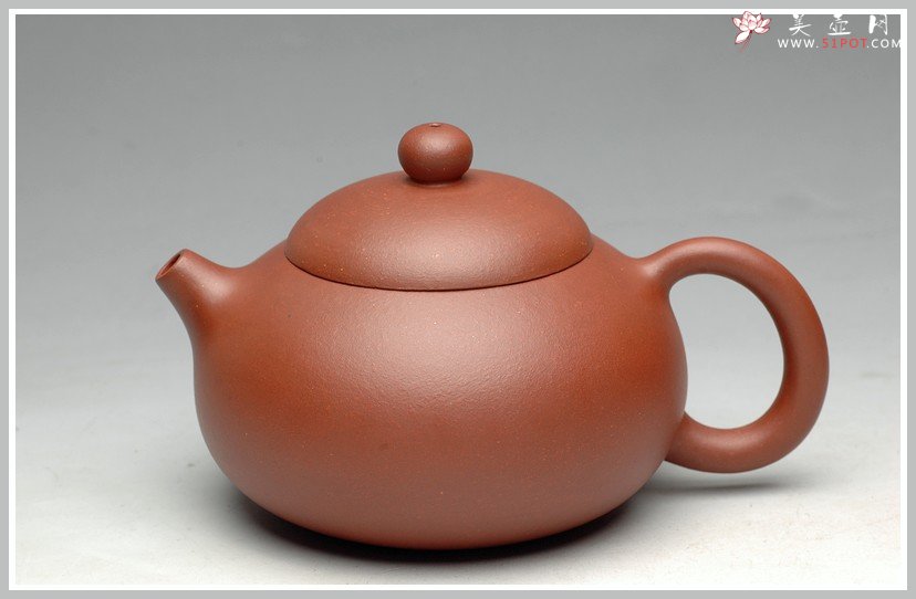 紫砂壶图片：非常纯的地槽青 爱不释手 全手扁西施 - 宜兴紫砂壶网