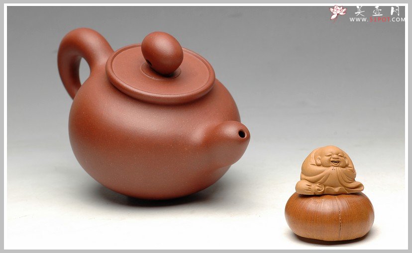 紫砂壶图片： 道洪风格  器形饱满 非常纯的地槽青 全手鼎珠 - 宜兴紫砂壶网