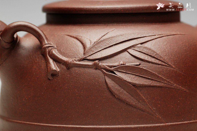 紫砂壶图片：沉稳 实用花货 新品刚竹 居不可无竹 - 宜兴紫砂壶网