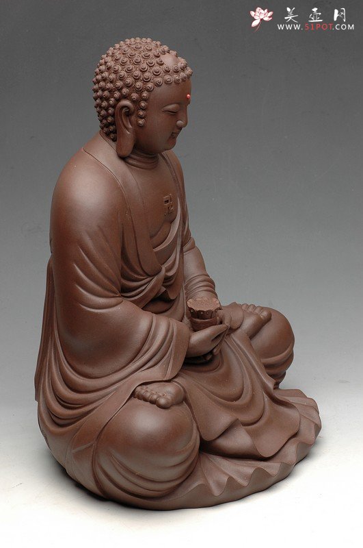 紫砂壶图片：法相庄严 坐佛 - 宜兴紫砂壶网