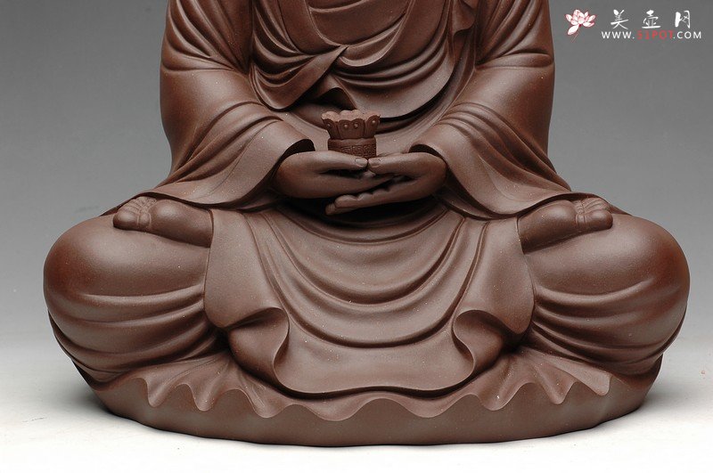 紫砂壶图片：法相庄严 坐佛 - 宜兴紫砂壶网