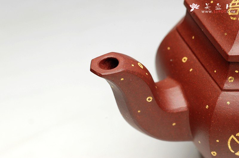 紫砂壶图片：24k真金 福寿双全  祝福无限 全手宫灯 实力派 - 宜兴紫砂壶网