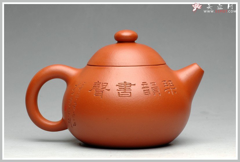 紫砂壶图片：有美共赏 琴韵书声 全手拙.意文旦 张听钢老师精品仕女 - 宜兴紫砂壶网