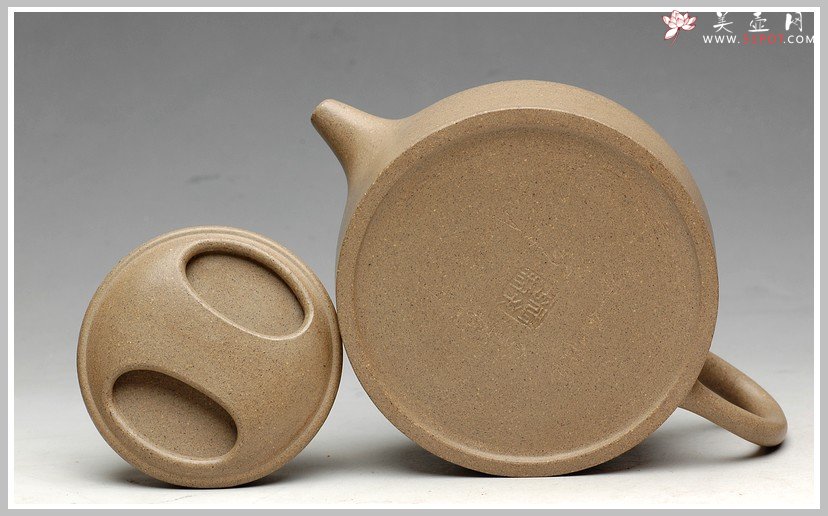 紫砂壶图片：大气 优质本山绿泥 养欲如润玉 全手牛盖莲子 - 宜兴紫砂壶网