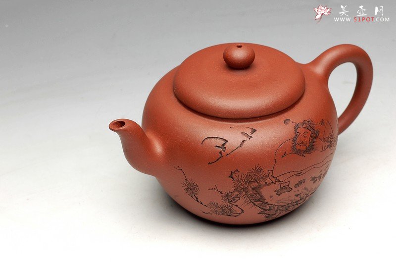 紫砂壶图片：福在眼前 清水泥福缘 线条流畅 灵动大品 - 宜兴紫砂壶网