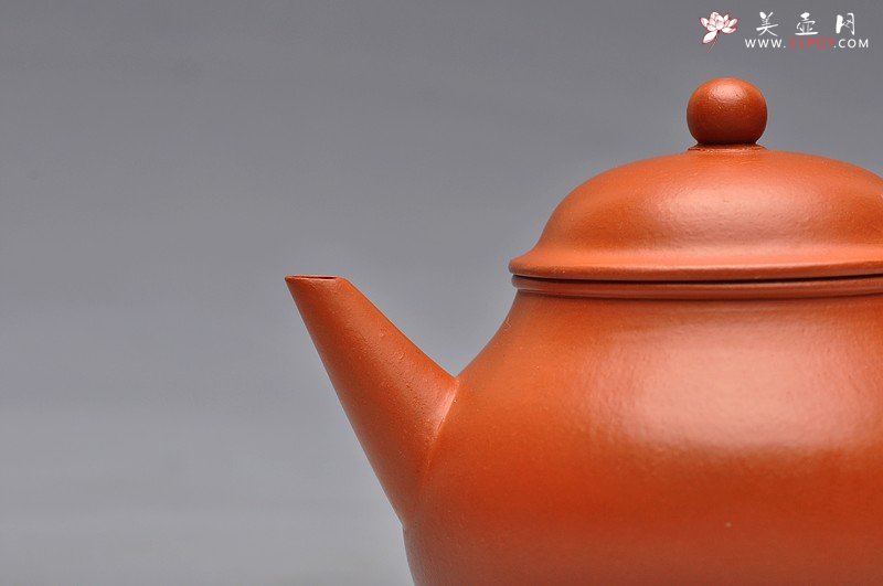 紫砂壶图片：线条优美 最佳实用器 优质朱泥 全手剑流高潘 - 宜兴紫砂壶网