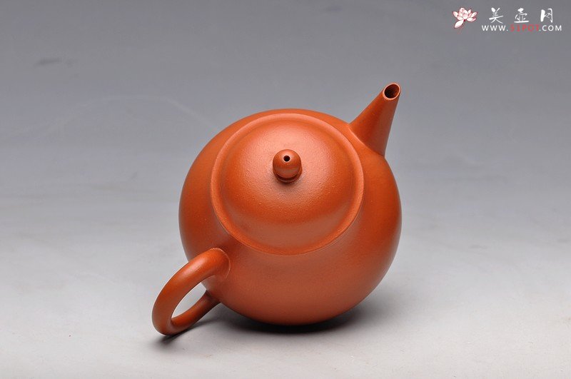 紫砂壶图片：线条优美 最佳实用器 优质朱泥 全手剑流高潘 - 宜兴紫砂壶网