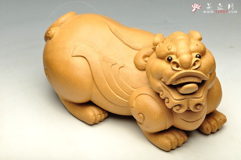 紫砂壶图片：大段泥貔貅 雕塑镇宅 - 宜兴紫砂壶网