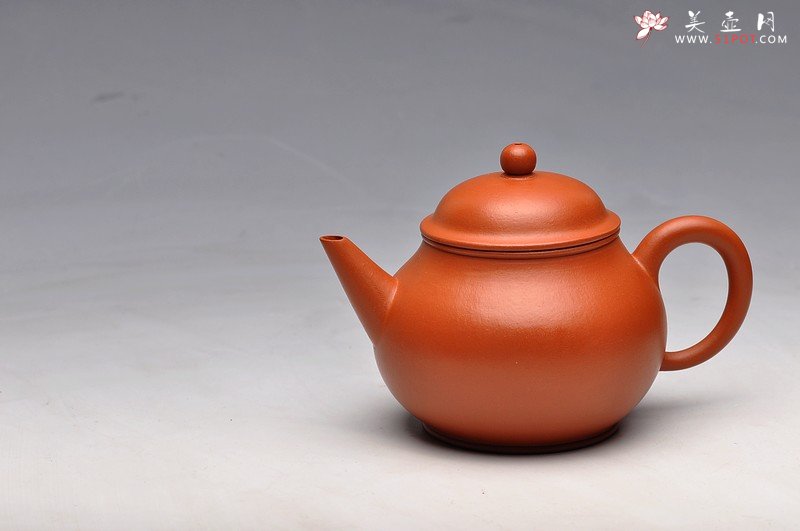 紫砂壶图片：线条优美 最佳实用器 优质朱泥 全手剑流高潘 - 宜兴紫砂壶网