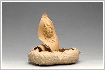 紫砂壶图片：白菜 百财 优质芝麻段 烟灰缸 水仙盆 - 宜兴紫砂壶网