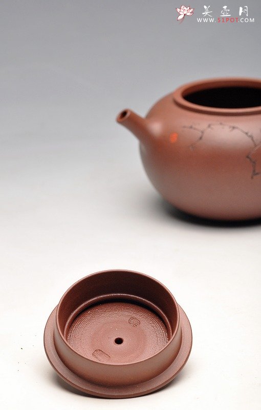 紫砂壶图片：炮管直流 枯枝鸟 古韵耐品 全手贡珠 - 宜兴紫砂壶网