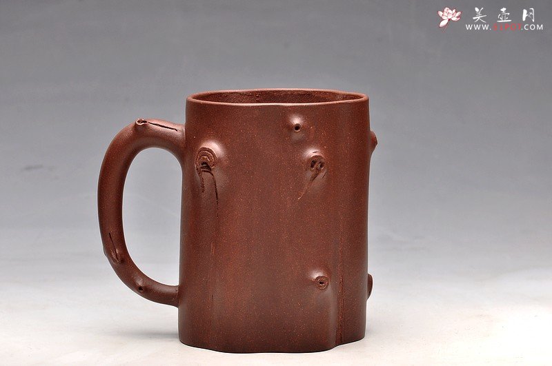 紫砂壶图片：一对高矮胖瘦绝配：） 清水泥和地槽青 全手梅花单杯  - 宜兴紫砂壶网