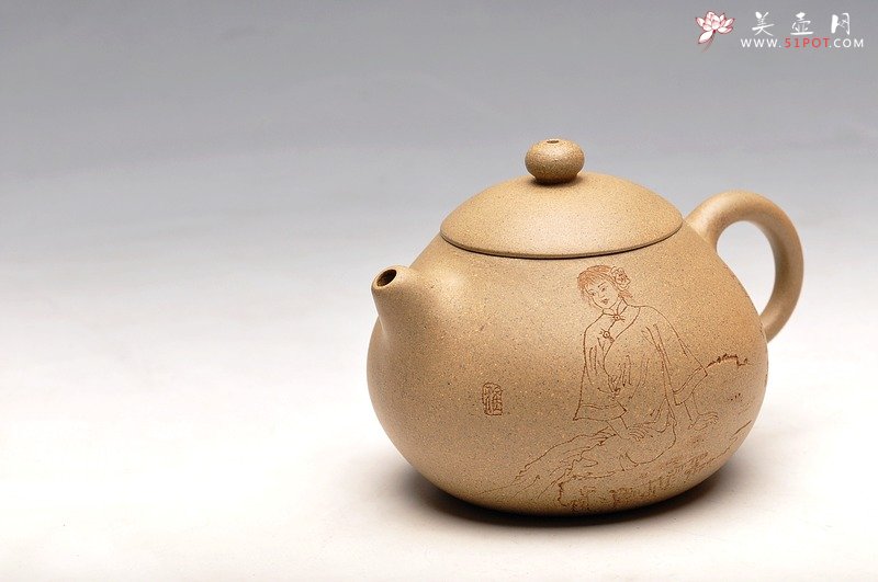 紫砂壶图片：古朴 可爱 线条流畅 小家碧玉  实用赏玩小文旦 - 宜兴紫砂壶网