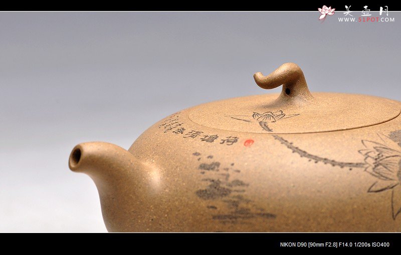 紫砂壶图片：充满活力 田园情趣 游鱼之乐 瓜趣2 - 宜兴紫砂壶网