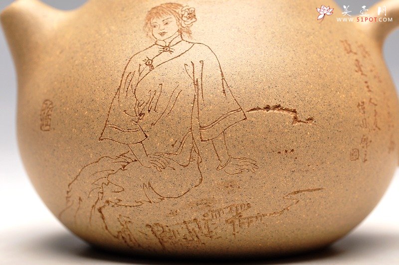 紫砂壶图片：古朴 可爱 线条流畅 小家碧玉  实用赏玩小文旦 - 宜兴紫砂壶网