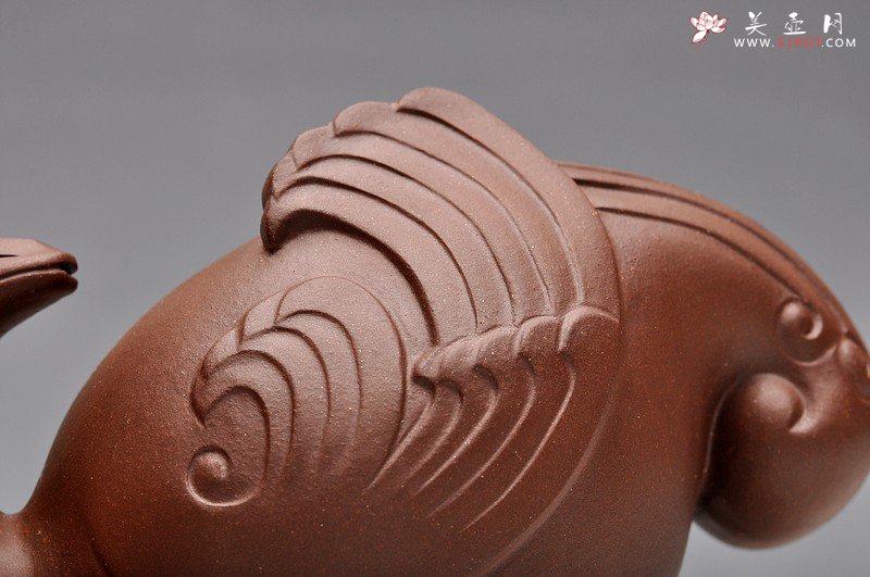 紫砂壶图片：水滴 茶宠 雕塑  天鸡 - 宜兴紫砂壶网
