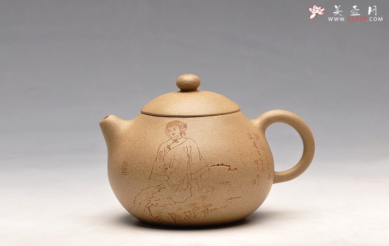 紫砂壶图片：古朴 可爱 线条流畅 小家碧玉  实用赏玩小文旦 - 宜兴紫砂壶网