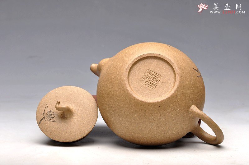 紫砂壶图片：充满活力 田园情趣 游鱼之乐 瓜趣2 - 宜兴紫砂壶网