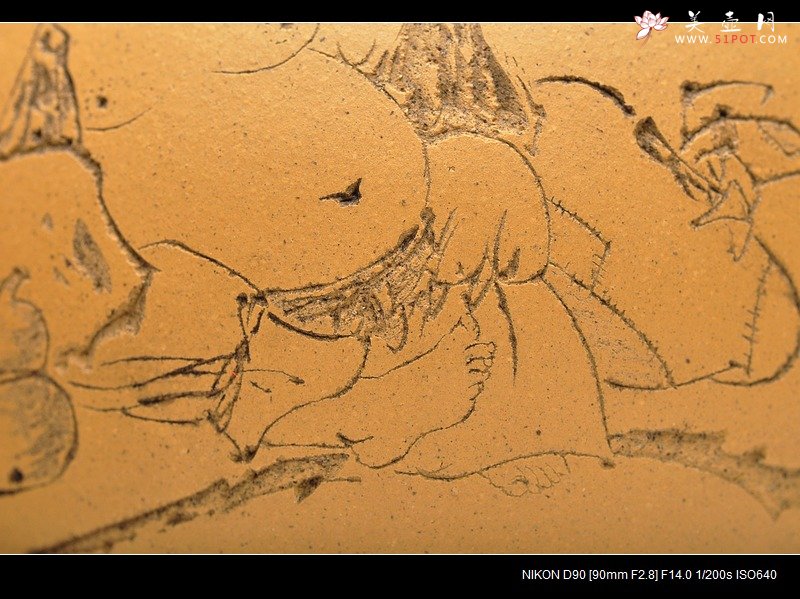 紫砂壶图片：线条流畅 灵动大品 福缘 布袋佛 - 宜兴紫砂壶网