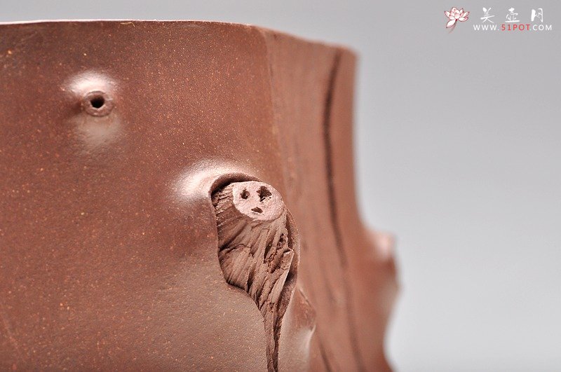 紫砂壶图片：优质全手工松梅情深水洗套组，推荐 - 宜兴紫砂壶网