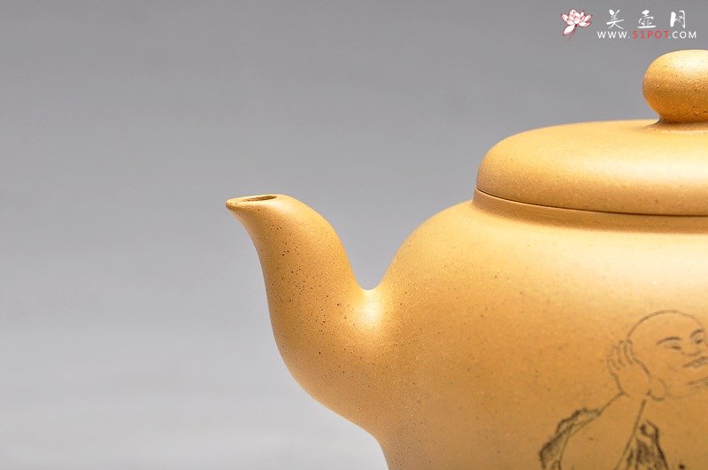 紫砂壶图片：线条流畅 灵动大品 福缘 布袋佛 - 宜兴紫砂壶网